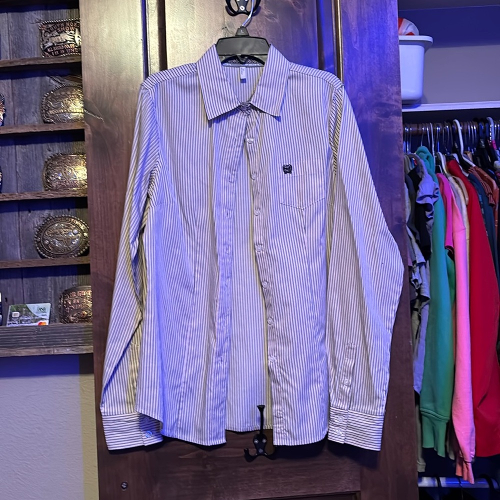 Cinch button down